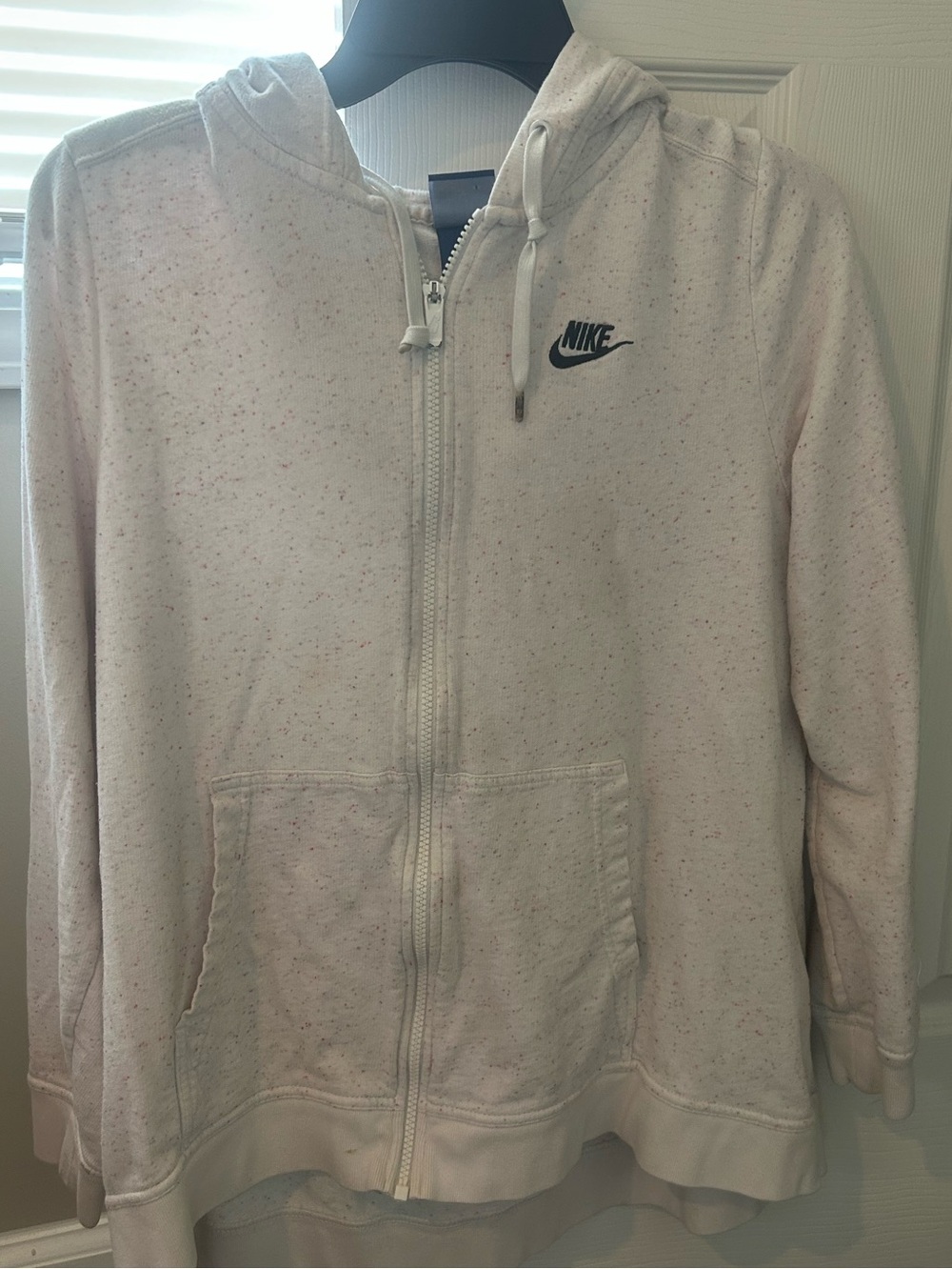 Nike Light Pink Speckled Full-Zip Hoodie Jacket
